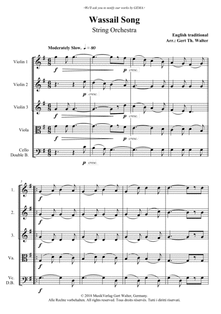 Wassail Song (arr. Gert Th. Walter)