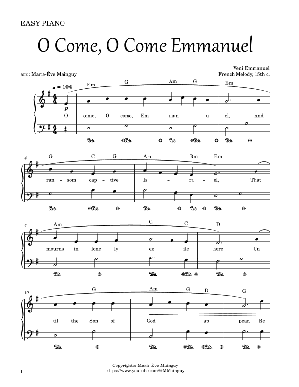 O Come O Come Emmanuel (arr. Marie-Ève Mainguy)