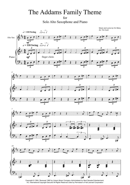 Addams Family Theme (arr. Tim Curd)