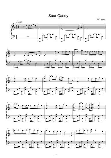 Sour Candy (arr. Lady Gaga)