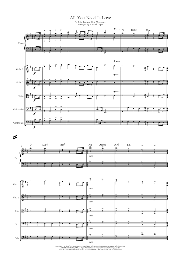 All You Need Is Love (arr. Amauri Lopes)