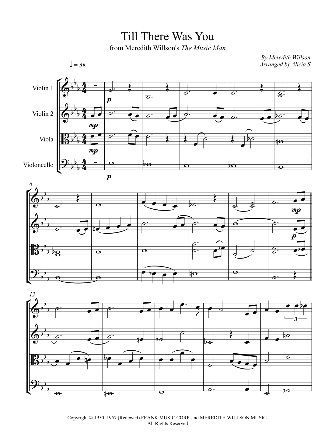 Till There Was You (arr. Alicia S.)