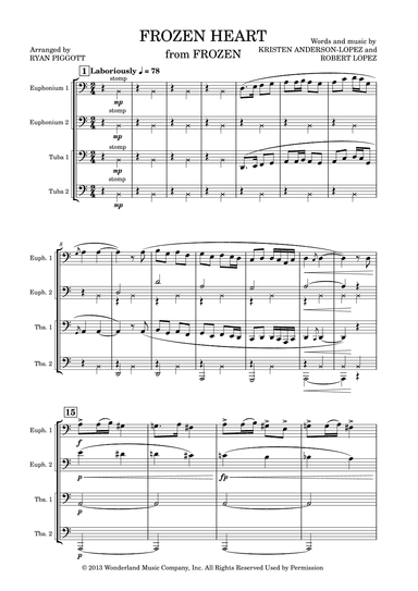 Frozen Heart (arr. Ryan Piggott)