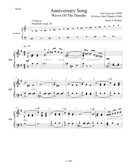 Anniversary Song (Waves Of The Danube) (arr. James F. Rickley)