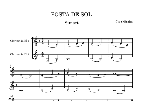 POSTA DE SOL Cl Duet