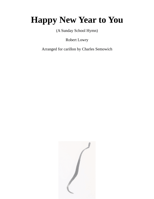 Happy New Year to You (arr. Charles Semowich)
