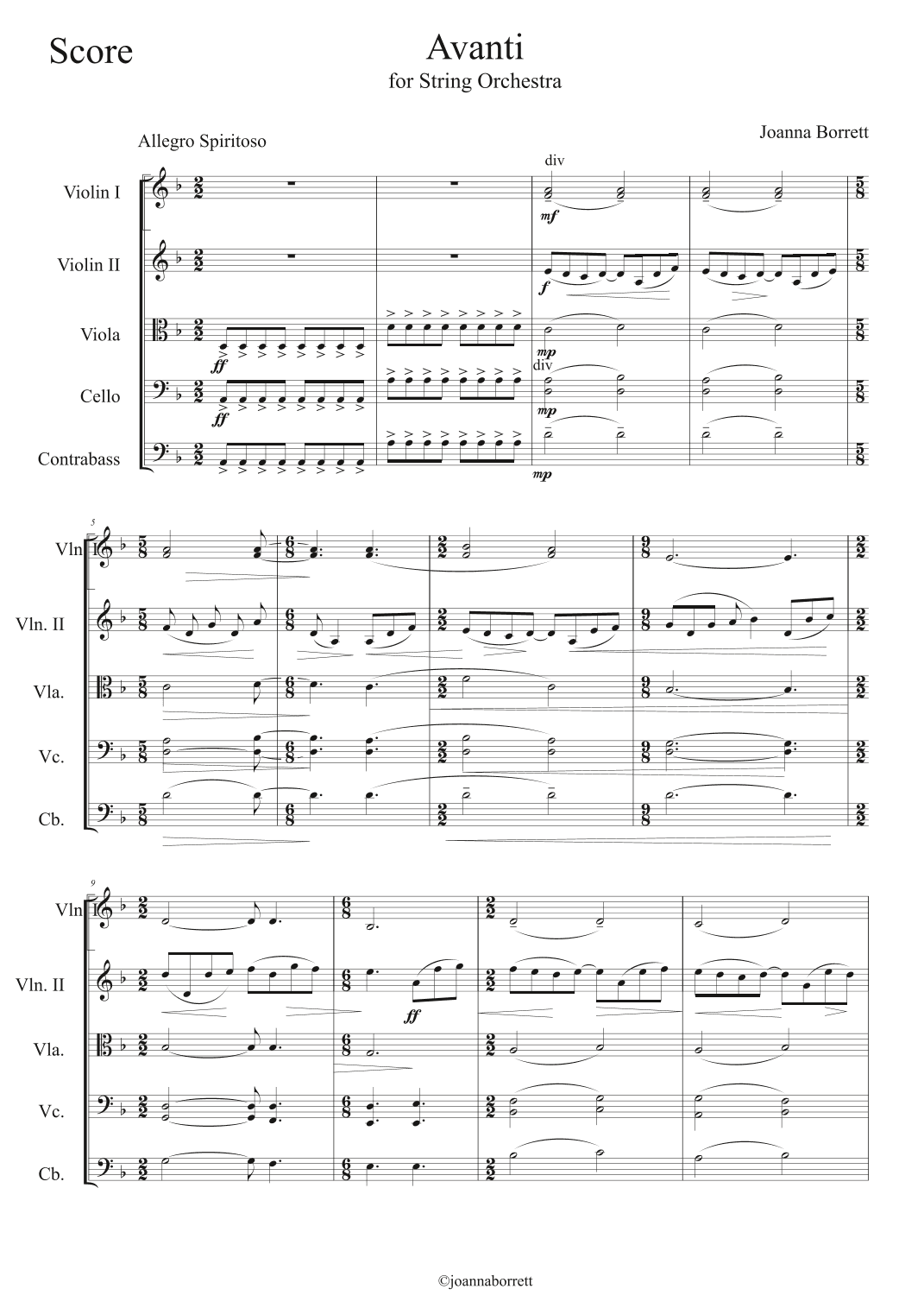 Avanti for String Orchestra
