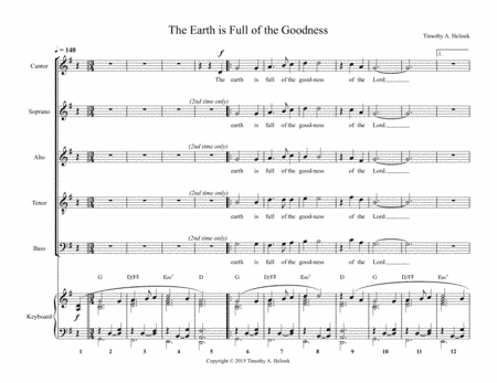 The Earth is Full of the Goodness of the Lord