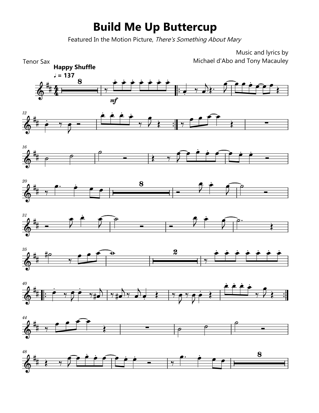 Build Me Up, Buttercup (arr. David Lartey)
