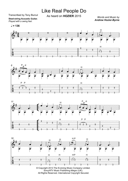 Like Real People Do (arr. Tony Burcul)