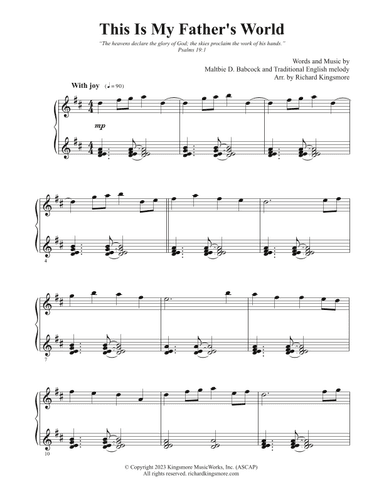 This Is My Father's World (arr. Richard Kingsmore)