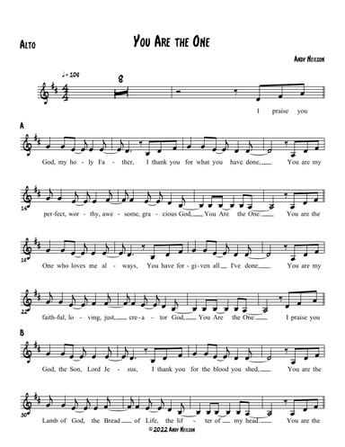 You Are the One - Alto