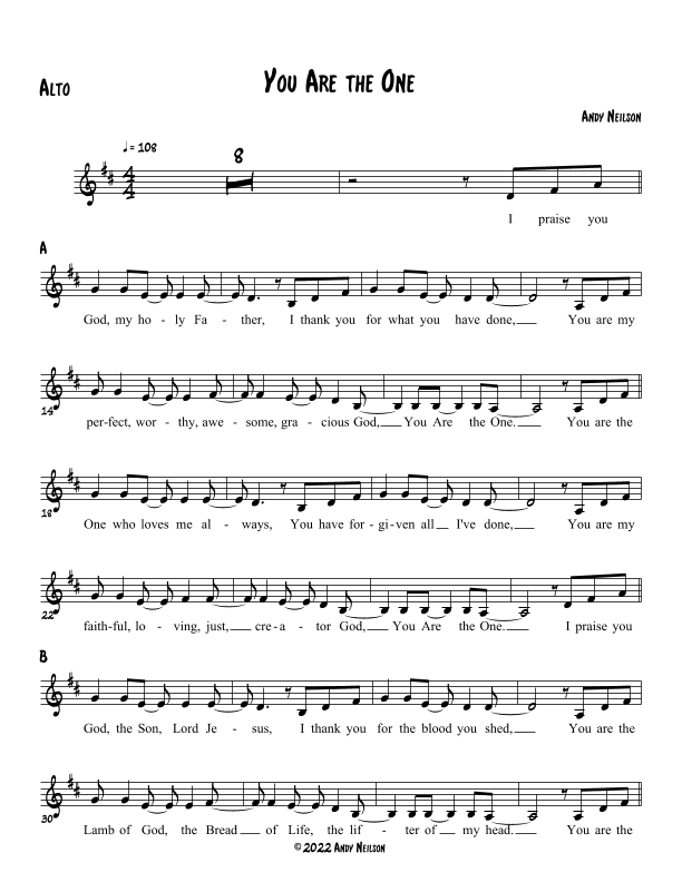 You Are the One - Alto