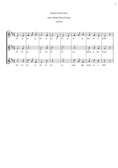 Alleluia - a round for 3 voices