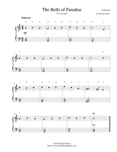The Bells of Paradise - for easy piano (arr. Samuel Stokes)