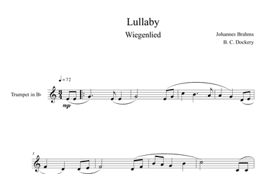 Brahms's Lullaby (Trumpet Solo) (arr. B. C. Dockery)