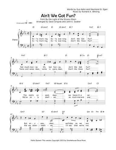 Ain't We Got Fun (arr. Dave Gingras and John E. Dosher)