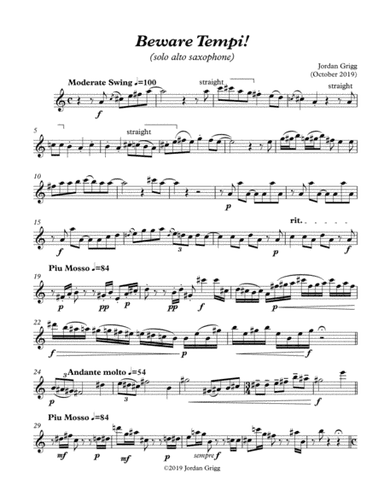 Beware Tempi! (solo alto saxophone)