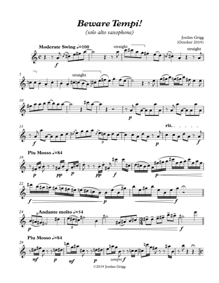 Beware Tempi! (solo alto saxophone)