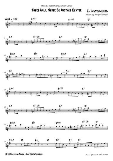 Melodic Jazz Improvisation Series: There Will Never Be Another Dexter (Eb Instruments)