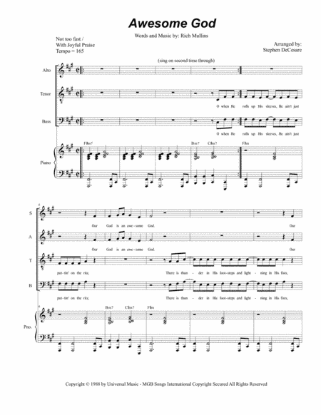 Awesome God (arr. Stephen DeCesare)