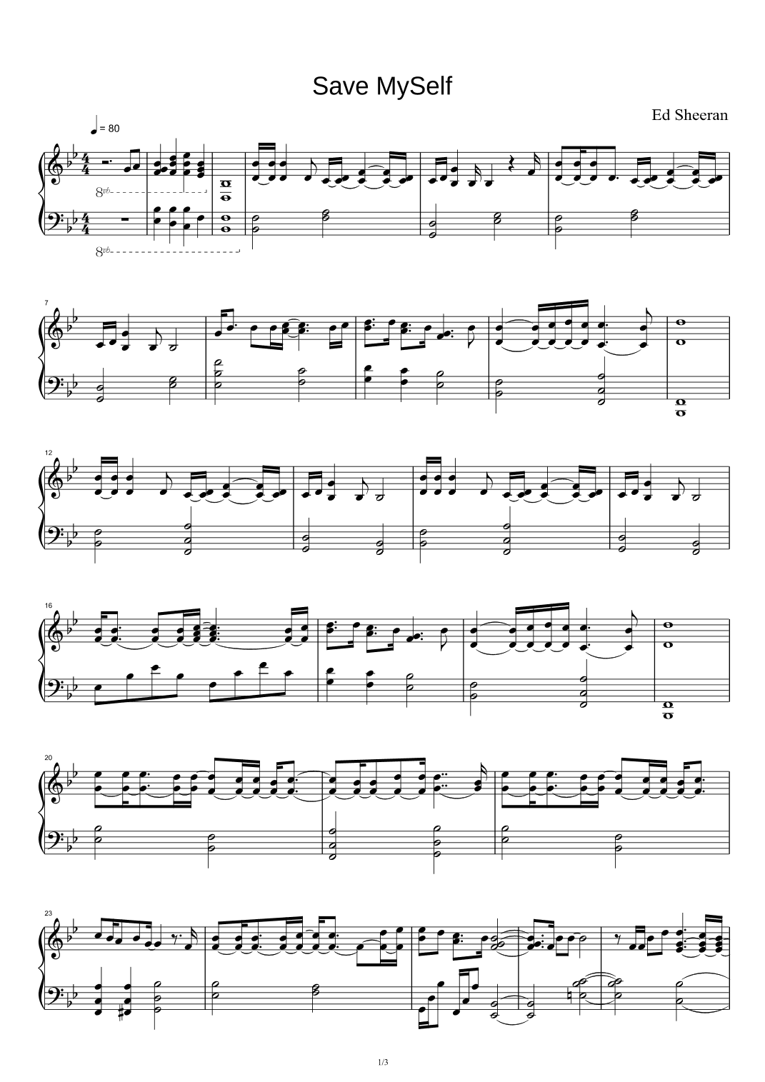 Save Myself (arr. Ed Sheeran)