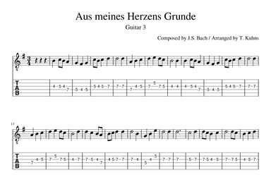 Aus meines Herzens Grunde (arr. Terry Kuhns)
