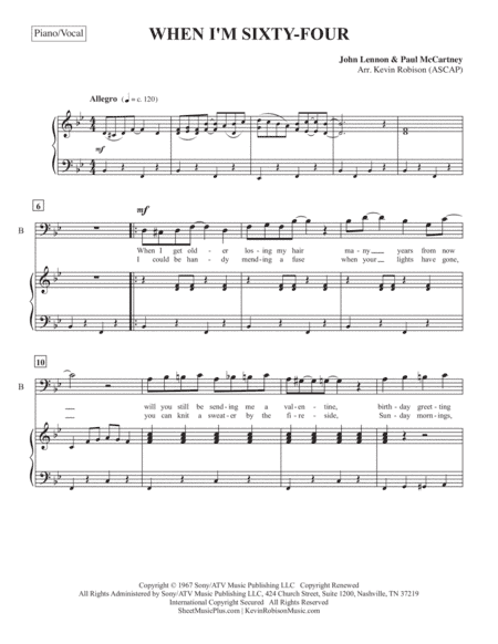 When I'm Sixty-four (arr. Kevin Robison)