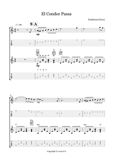 El Condor Pasa (arr. Gio Glavas)