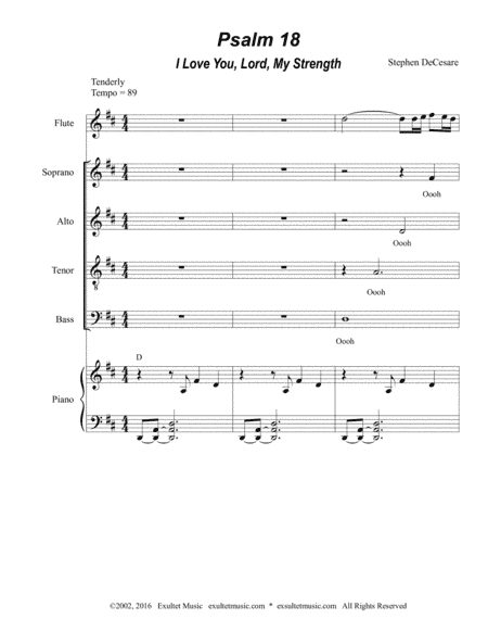 Psalm 18 (I Love You, Lord, My Strength) (Tenor solo with SATB)