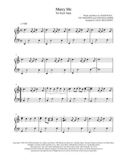 Marry Me (arr. Sally Beaumont)