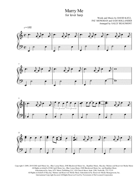 Marry Me (arr. Sally Beaumont)