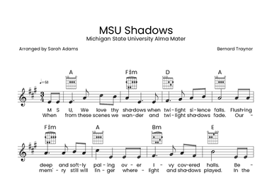 M.s.u. Shadows (arr. Sarah Adams)