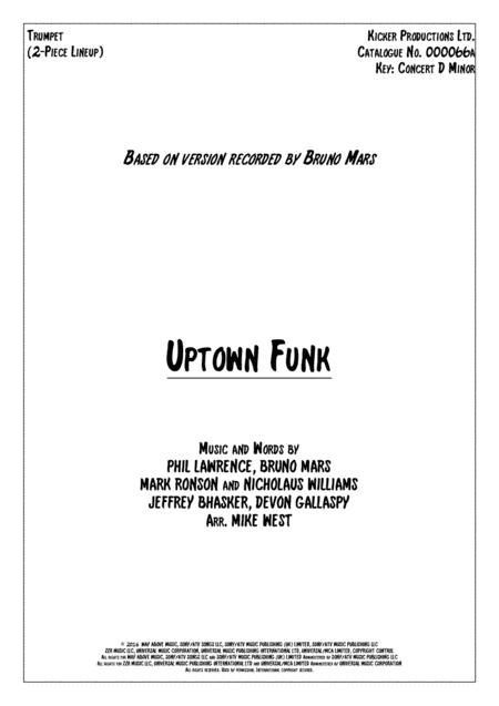 Uptown Funk (arr. Mike West)