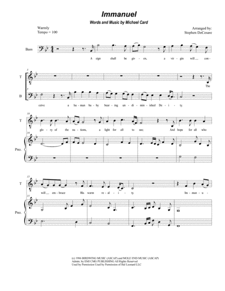 Immanuel (arr. Stephen DeCesare)