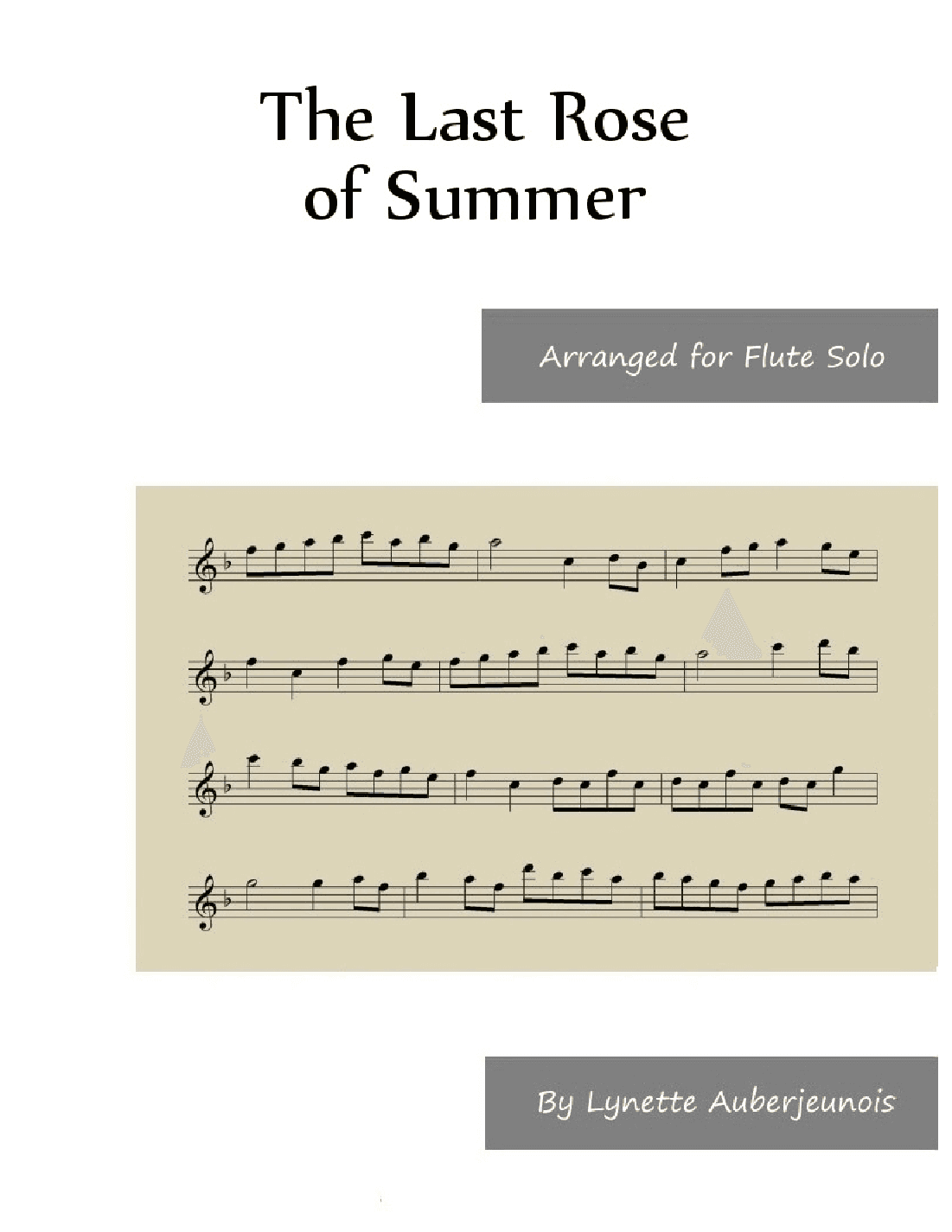 The Last Rose of Summer - Flute Solo (arr. Lynette Auberjeunois)