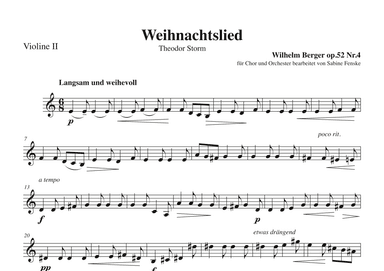 Weihnachtslied (arr. Sabine Fenske)