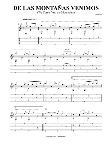 De las montañas venimos (We Come from the Mountains) (arr. Mark Phillips)