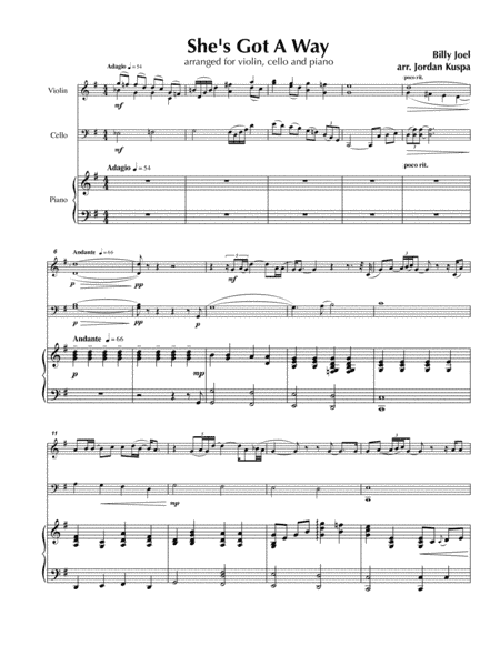 She's Got A Way (arr. Jordan Kuspa)