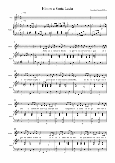 Himno a Santa Lucía (Piano)