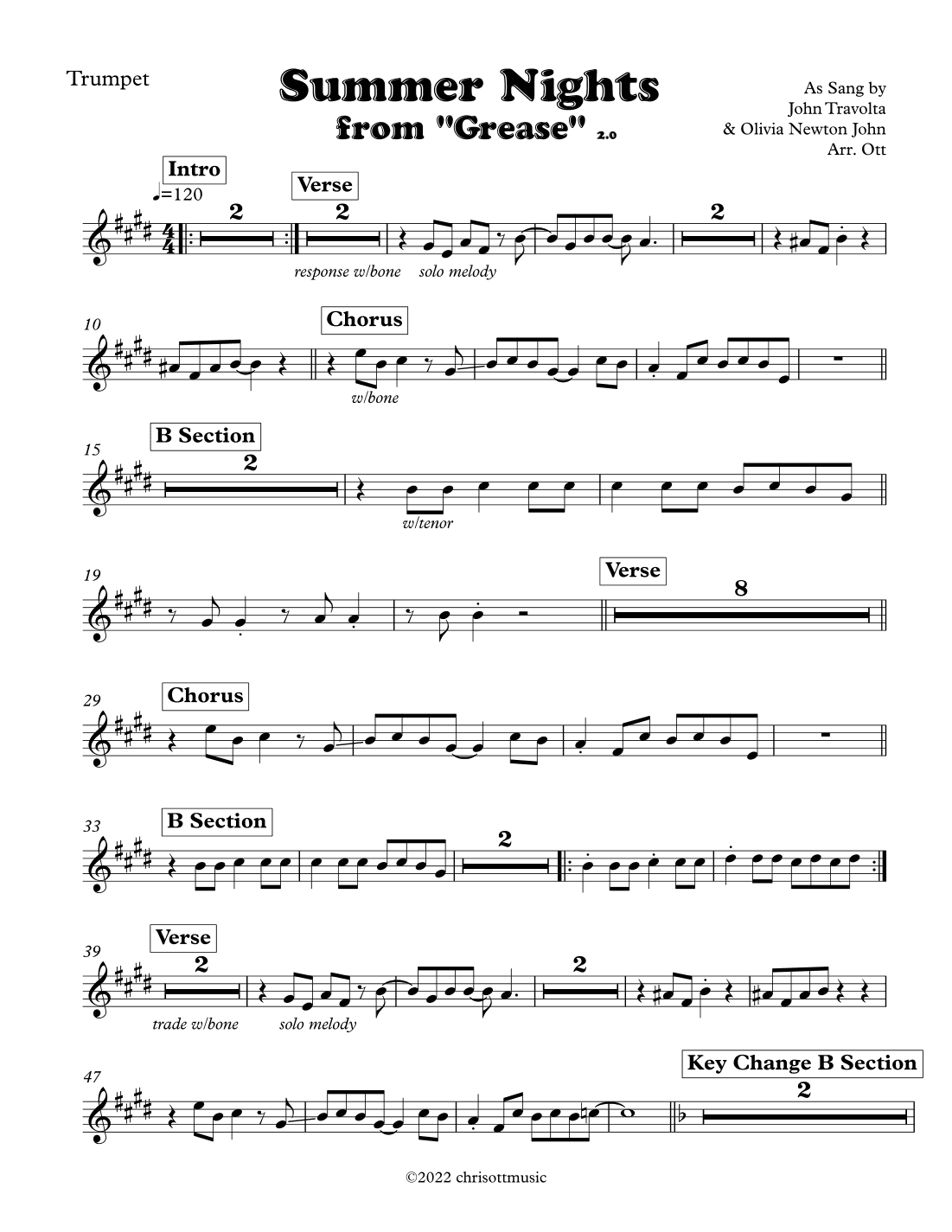 Summer Nights (arr. Chris Ott)