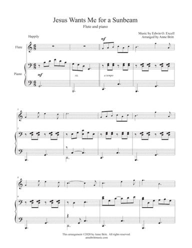 Jesus Wants Me for a Sunbeam (flute & piano) (arr. Anne Britt)