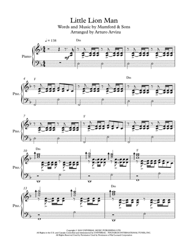 Little Lion Man (arr. Arturo Arvizu)