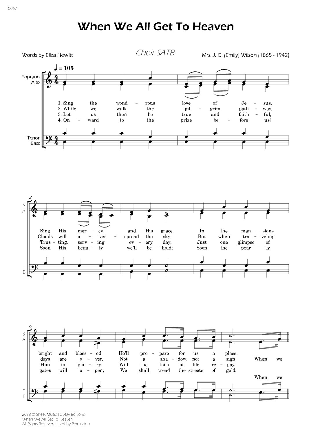 When We All Get To Heaven - Choir SATB (arr. César Madeira)