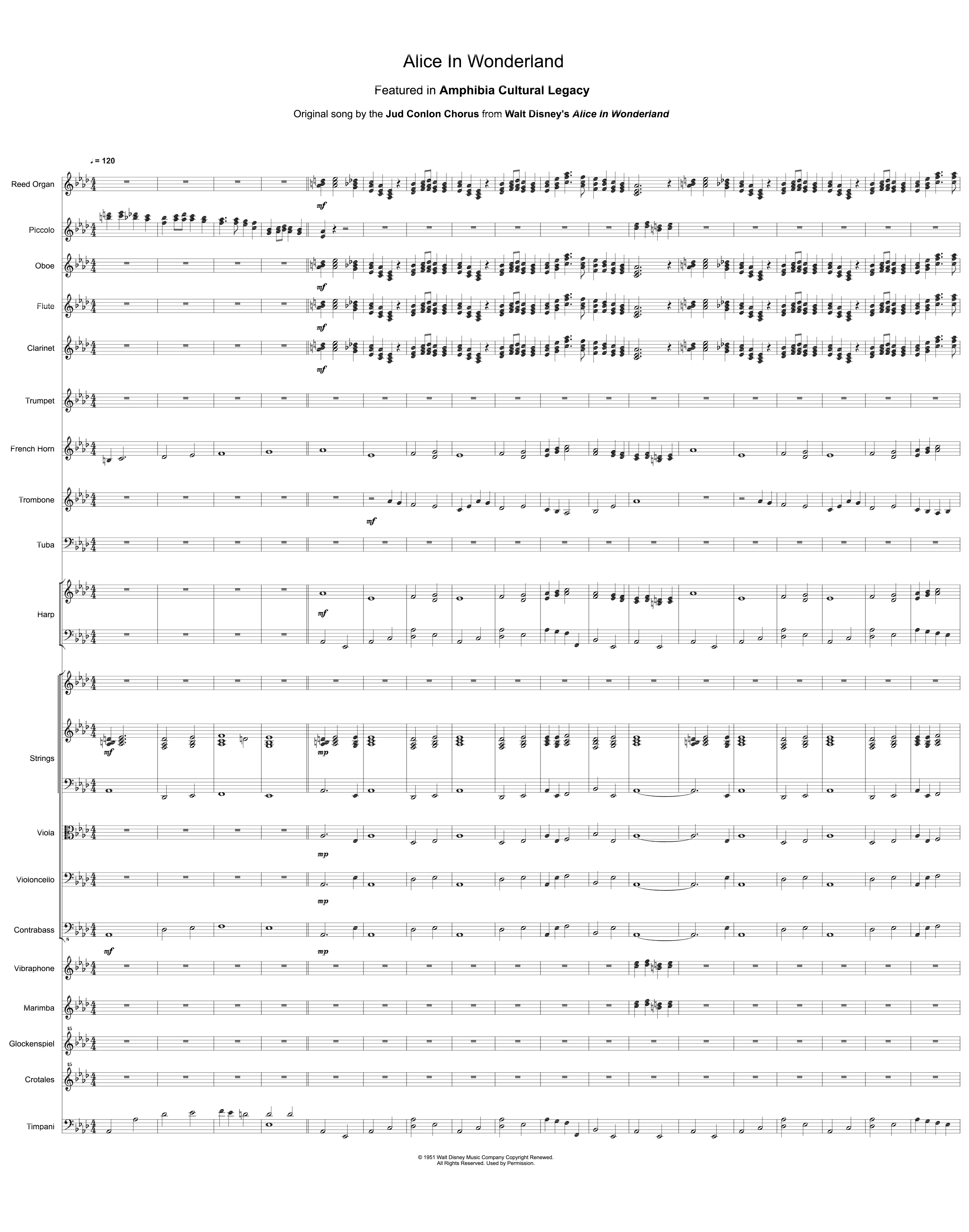 Alice In Wonderland (arr. Amphibia Cultural Legacy)