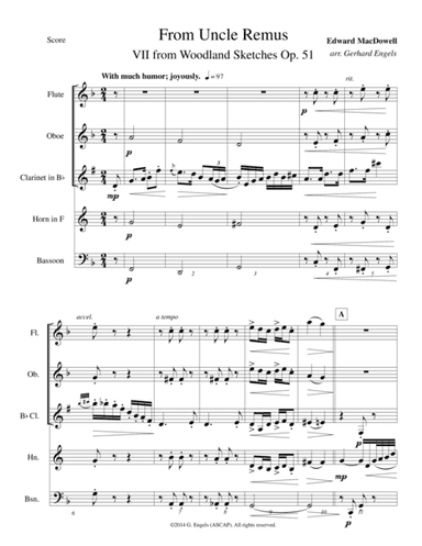 From Uncle Remus (arr. Gerhard Engels)