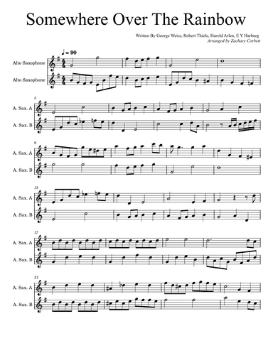 Somewhere Over The Rainbow/what A Wonderful World (arr. Zachary Corbett)