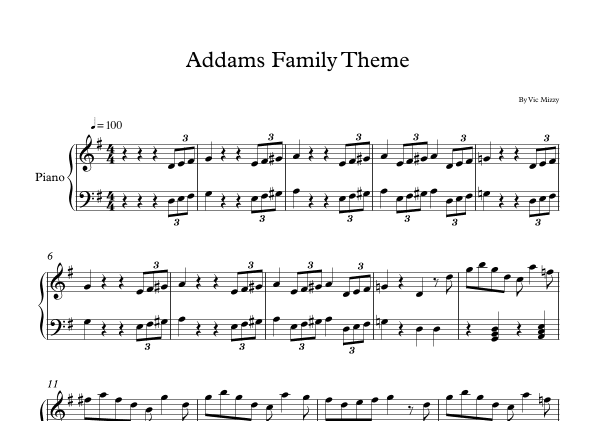 Addams Family Theme (arr. E.P)