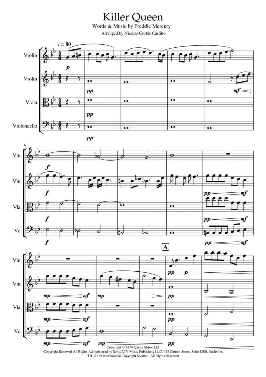 Killer Queen (arr. Nicolás Cortés Castillo)