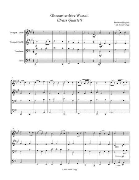 Gloucestershire Wassail (Brass Quartet) (arr. Jordan Grigg)
